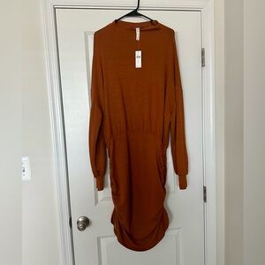 Anthropologie Brown Midi Dress